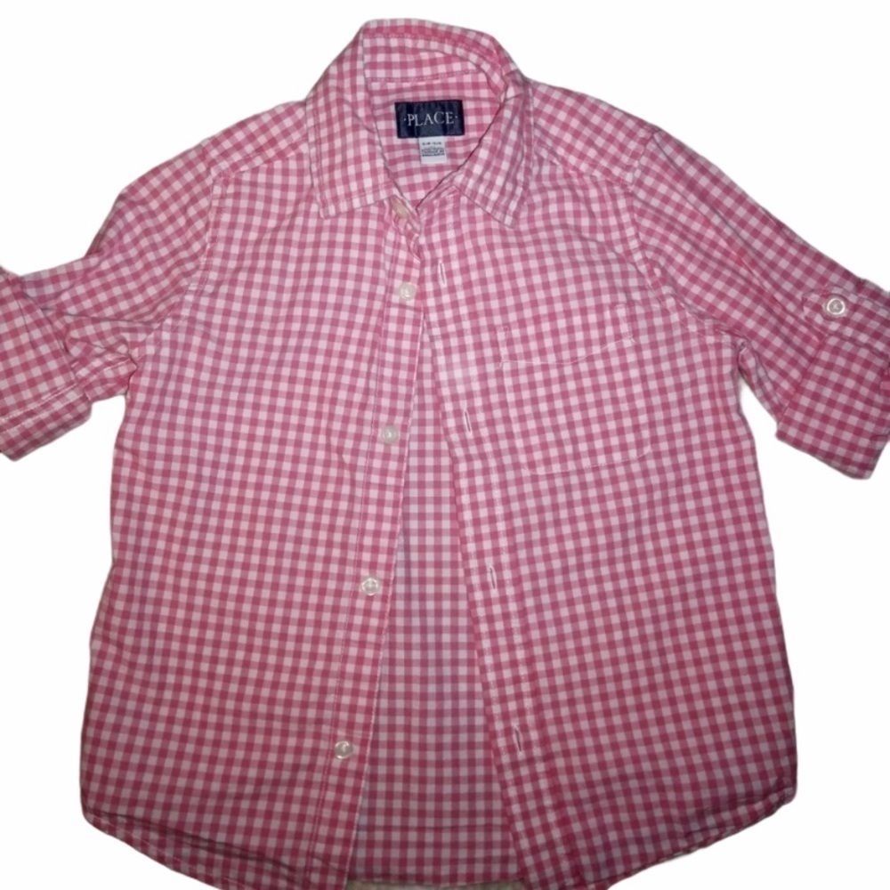 Children's Place boy checkered collar shirt Size 5